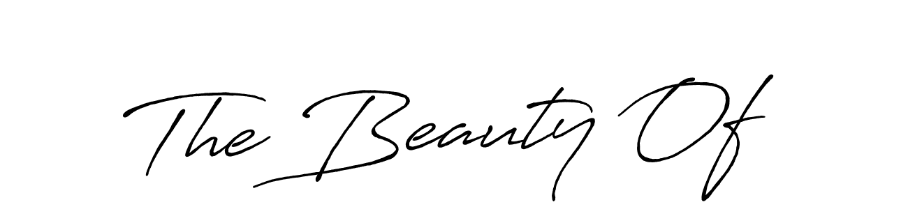 How to make The Beauty Of name signature. Use Antro_Vectra_Bolder style for creating short signs online. This is the latest handwritten sign. The Beauty Of signature style 7 images and pictures png