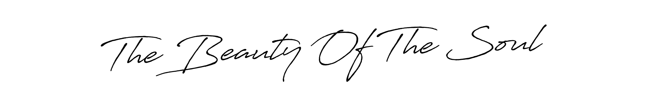 Design your own signature with our free online signature maker. With this signature software, you can create a handwritten (Antro_Vectra_Bolder) signature for name The Beauty Of The Soul. The Beauty Of The Soul signature style 7 images and pictures png