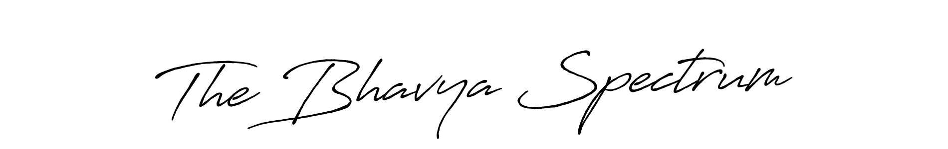 How to make The Bhavya Spectrum signature? Antro_Vectra_Bolder is a professional autograph style. Create handwritten signature for The Bhavya Spectrum name. The Bhavya Spectrum signature style 7 images and pictures png