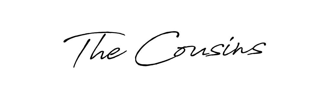 You should practise on your own different ways (Antro_Vectra_Bolder) to write your name (The Cousins) in signature. don't let someone else do it for you. The Cousins signature style 7 images and pictures png