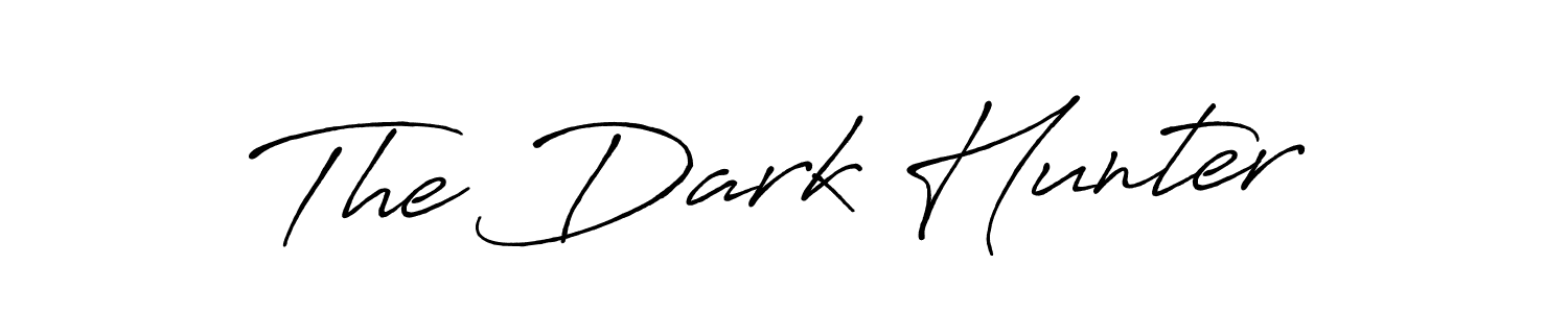 How to make The Dark Hunter name signature. Use Antro_Vectra_Bolder style for creating short signs online. This is the latest handwritten sign. The Dark Hunter signature style 7 images and pictures png