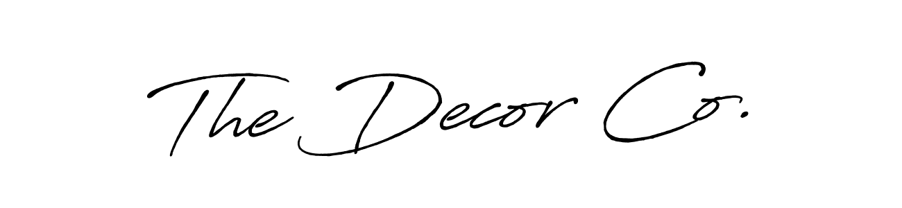 How to make The Decor Co. signature? Antro_Vectra_Bolder is a professional autograph style. Create handwritten signature for The Decor Co. name. The Decor Co. signature style 7 images and pictures png