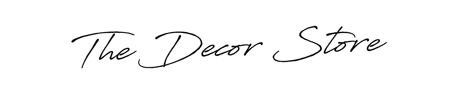 Also You can easily find your signature by using the search form. We will create The Decor Store name handwritten signature images for you free of cost using Antro_Vectra_Bolder sign style. The Decor Store signature style 7 images and pictures png