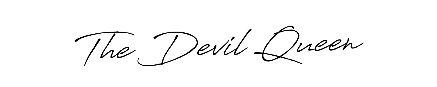Also You can easily find your signature by using the search form. We will create The Devil Queen name handwritten signature images for you free of cost using Antro_Vectra_Bolder sign style. The Devil Queen signature style 7 images and pictures png