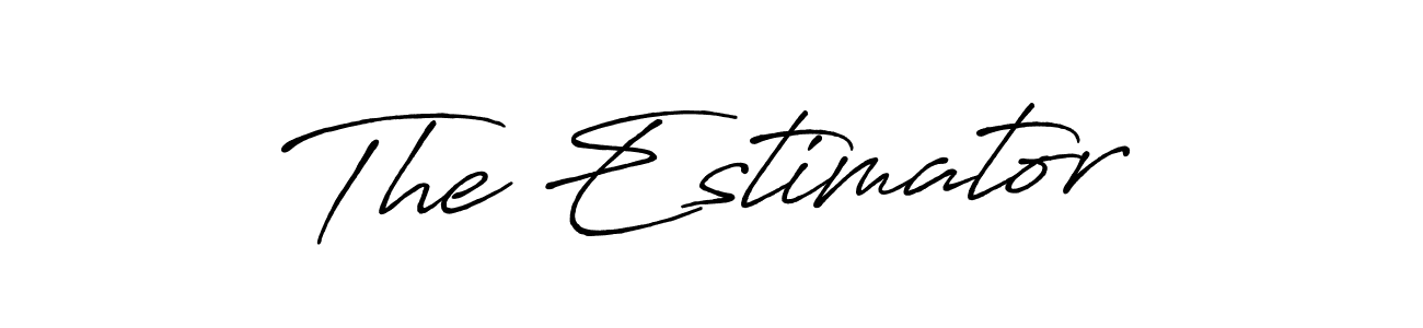 How to make The Estimator name signature. Use Antro_Vectra_Bolder style for creating short signs online. This is the latest handwritten sign. The Estimator signature style 7 images and pictures png