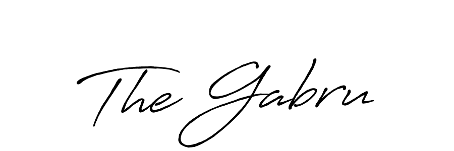 Make a beautiful signature design for name The Gabru. With this signature (Antro_Vectra_Bolder) style, you can create a handwritten signature for free. The Gabru signature style 7 images and pictures png