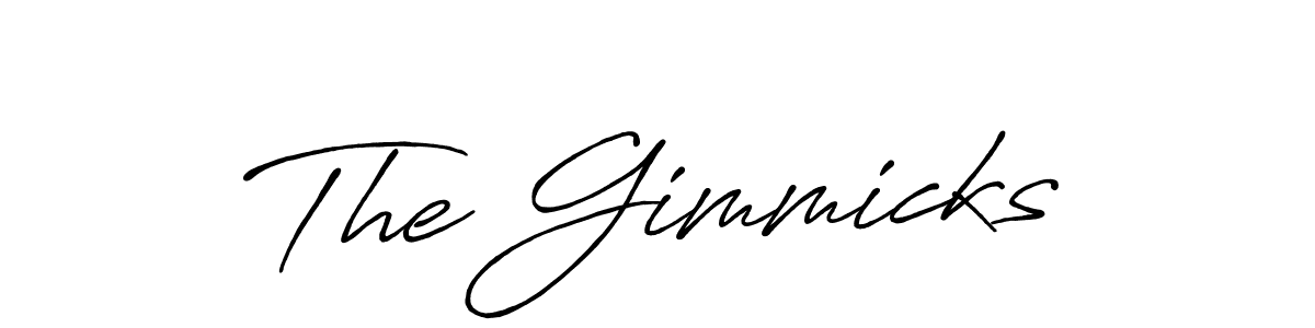 Use a signature maker to create a handwritten signature online. With this signature software, you can design (Antro_Vectra_Bolder) your own signature for name The Gimmicks. The Gimmicks signature style 7 images and pictures png