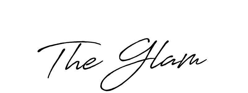 How to Draw The Glam signature style? Antro_Vectra_Bolder is a latest design signature styles for name The Glam. The Glam signature style 7 images and pictures png