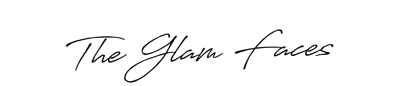 Use a signature maker to create a handwritten signature online. With this signature software, you can design (Antro_Vectra_Bolder) your own signature for name The Glam Faces. The Glam Faces signature style 7 images and pictures png