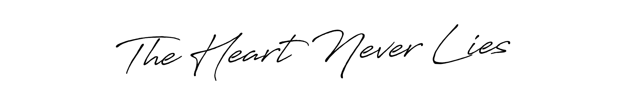 Make a beautiful signature design for name The Heart Never Lies. With this signature (Antro_Vectra_Bolder) style, you can create a handwritten signature for free. The Heart Never Lies signature style 7 images and pictures png