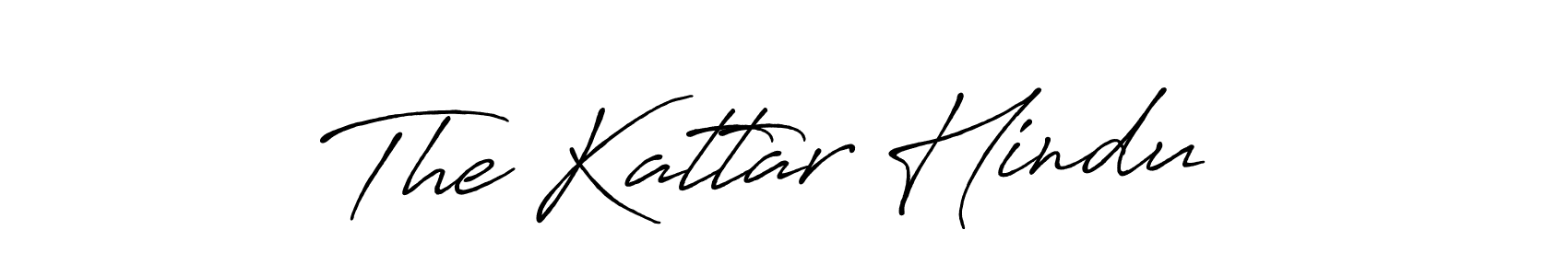 The best way (Antro_Vectra_Bolder) to make a short signature is to pick only two or three words in your name. The name The Kattar Hindu  include a total of six letters. For converting this name. The Kattar Hindu  signature style 7 images and pictures png