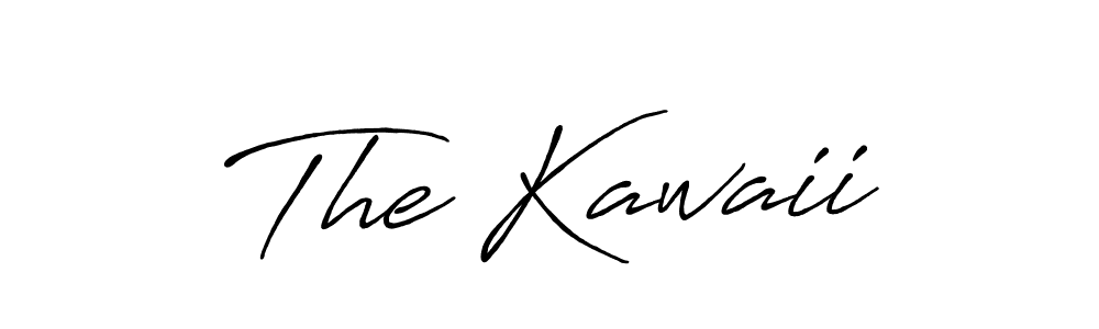 How to make The Kawaii signature? Antro_Vectra_Bolder is a professional autograph style. Create handwritten signature for The Kawaii name. The Kawaii signature style 7 images and pictures png