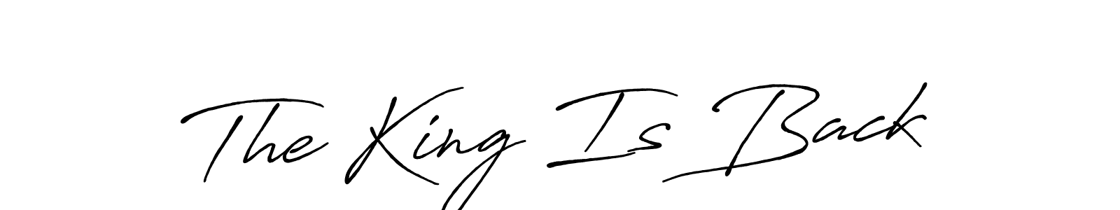 How to make The King Is Back signature? Antro_Vectra_Bolder is a professional autograph style. Create handwritten signature for The King Is Back name. The King Is Back signature style 7 images and pictures png