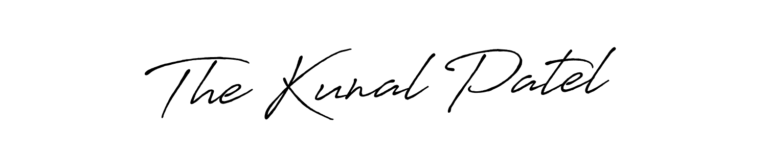 Create a beautiful signature design for name The Kunal Patel. With this signature (Antro_Vectra_Bolder) fonts, you can make a handwritten signature for free. The Kunal Patel signature style 7 images and pictures png