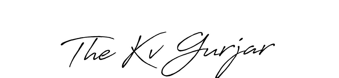 Design your own signature with our free online signature maker. With this signature software, you can create a handwritten (Antro_Vectra_Bolder) signature for name The Kv Gurjar. The Kv Gurjar signature style 7 images and pictures png