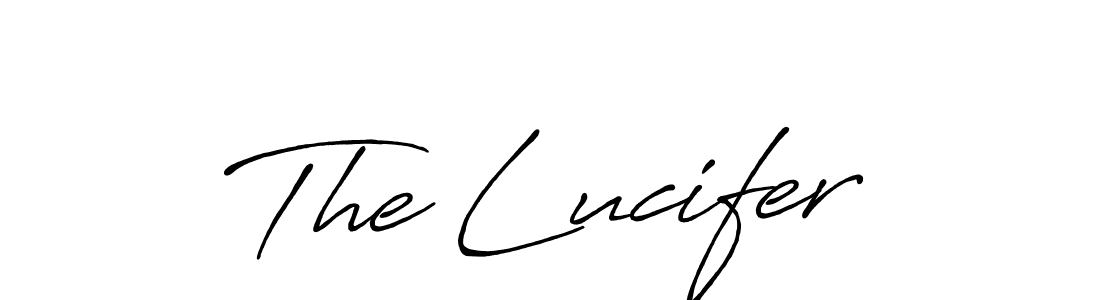 Create a beautiful signature design for name The Lucifer. With this signature (Antro_Vectra_Bolder) fonts, you can make a handwritten signature for free. The Lucifer signature style 7 images and pictures png