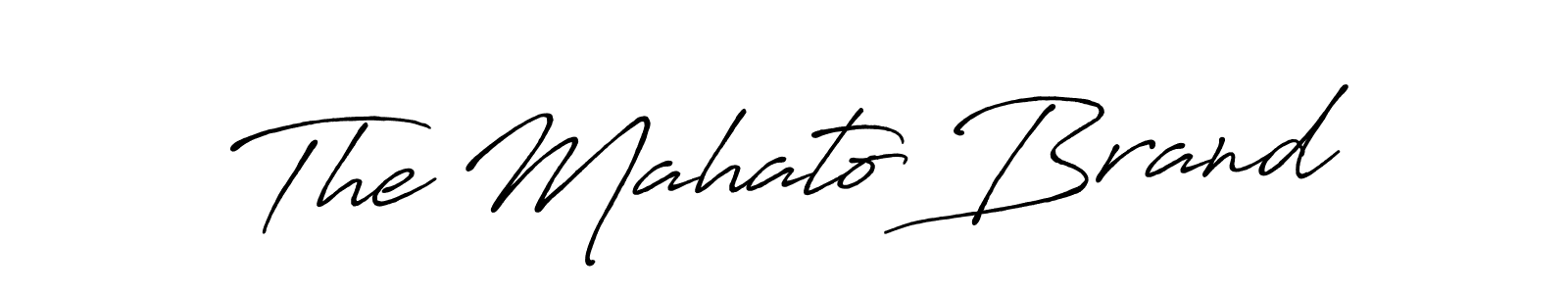 Use a signature maker to create a handwritten signature online. With this signature software, you can design (Antro_Vectra_Bolder) your own signature for name The Mahato Brand. The Mahato Brand signature style 7 images and pictures png