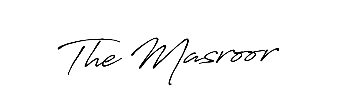 It looks lik you need a new signature style for name The Masroor. Design unique handwritten (Antro_Vectra_Bolder) signature with our free signature maker in just a few clicks. The Masroor signature style 7 images and pictures png