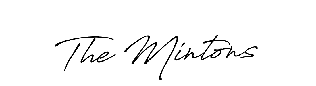 Use a signature maker to create a handwritten signature online. With this signature software, you can design (Antro_Vectra_Bolder) your own signature for name The Mintons. The Mintons signature style 7 images and pictures png