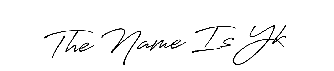 How to make The Name Is Yk name signature. Use Antro_Vectra_Bolder style for creating short signs online. This is the latest handwritten sign. The Name Is Yk signature style 7 images and pictures png