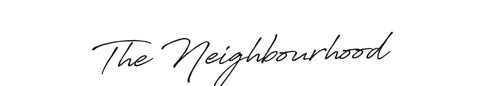 Make a beautiful signature design for name The Neighbourhood. With this signature (Antro_Vectra_Bolder) style, you can create a handwritten signature for free. The Neighbourhood signature style 7 images and pictures png
