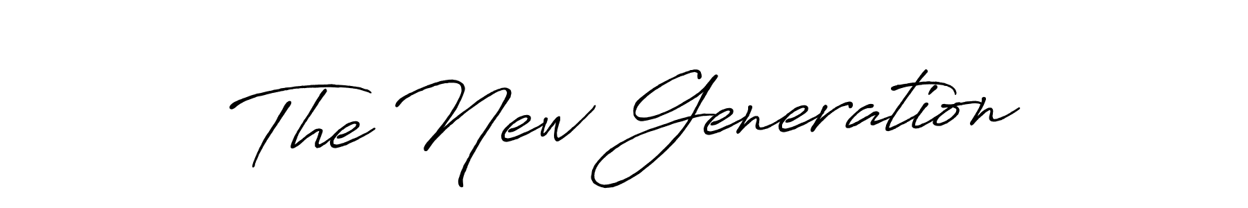 How to make The New Generation signature? Antro_Vectra_Bolder is a professional autograph style. Create handwritten signature for The New Generation name. The New Generation signature style 7 images and pictures png