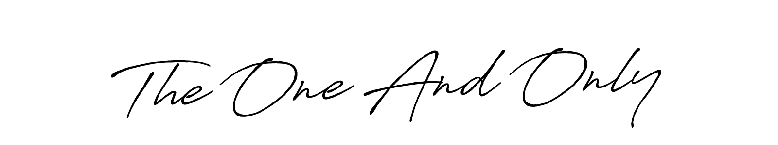 Use a signature maker to create a handwritten signature online. With this signature software, you can design (Antro_Vectra_Bolder) your own signature for name The One And Only. The One And Only signature style 7 images and pictures png