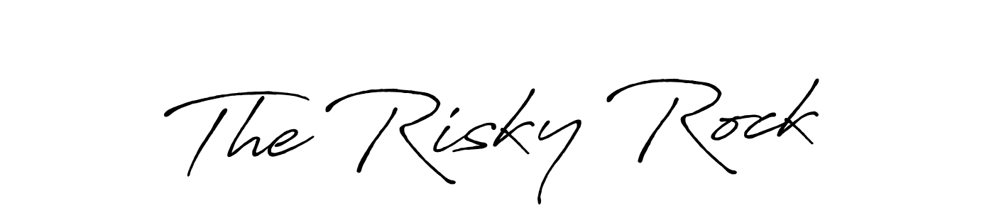 How to make The Risky Rock signature? Antro_Vectra_Bolder is a professional autograph style. Create handwritten signature for The Risky Rock name. The Risky Rock signature style 7 images and pictures png