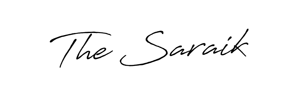 Make a beautiful signature design for name The Saraik. With this signature (Antro_Vectra_Bolder) style, you can create a handwritten signature for free. The Saraik signature style 7 images and pictures png