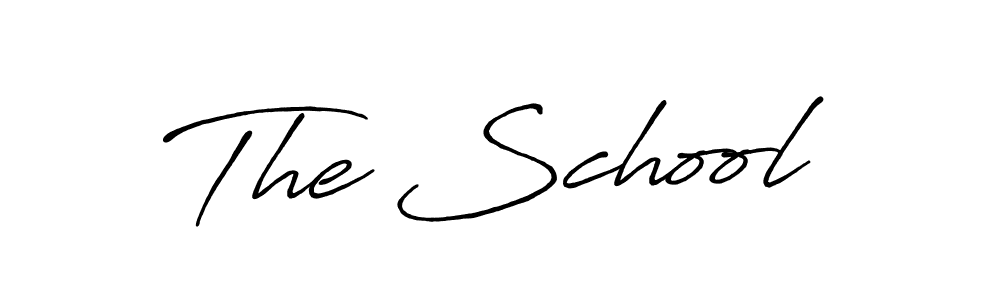 if you are searching for the best signature style for your name The School. so please give up your signature search. here we have designed multiple signature styles  using Antro_Vectra_Bolder. The School signature style 7 images and pictures png