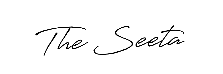 How to make The Seeta signature? Antro_Vectra_Bolder is a professional autograph style. Create handwritten signature for The Seeta name. The Seeta signature style 7 images and pictures png