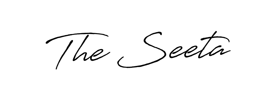 How to make The Seeta signature? Antro_Vectra_Bolder is a professional autograph style. Create handwritten signature for The Seeta name. The Seeta signature style 7 images and pictures png