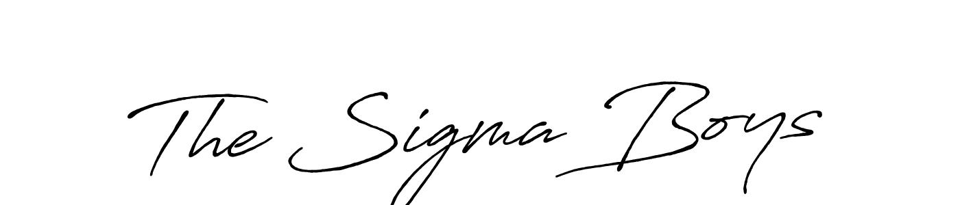 How to make The Sigma Boys signature? Antro_Vectra_Bolder is a professional autograph style. Create handwritten signature for The Sigma Boys name. The Sigma Boys signature style 7 images and pictures png
