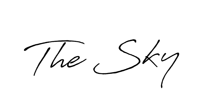 Also we have The Sky name is the best signature style. Create professional handwritten signature collection using Antro_Vectra_Bolder autograph style. The Sky signature style 7 images and pictures png