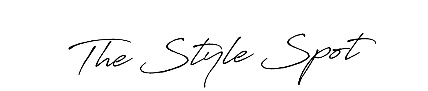 Use a signature maker to create a handwritten signature online. With this signature software, you can design (Antro_Vectra_Bolder) your own signature for name The Style Spot. The Style Spot signature style 7 images and pictures png