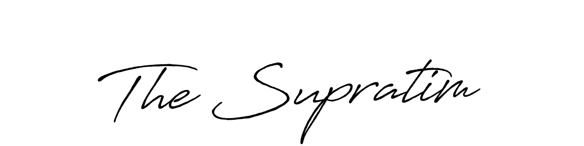 The Supratim stylish signature style. Best Handwritten Sign (Antro_Vectra_Bolder) for my name. Handwritten Signature Collection Ideas for my name The Supratim. The Supratim signature style 7 images and pictures png