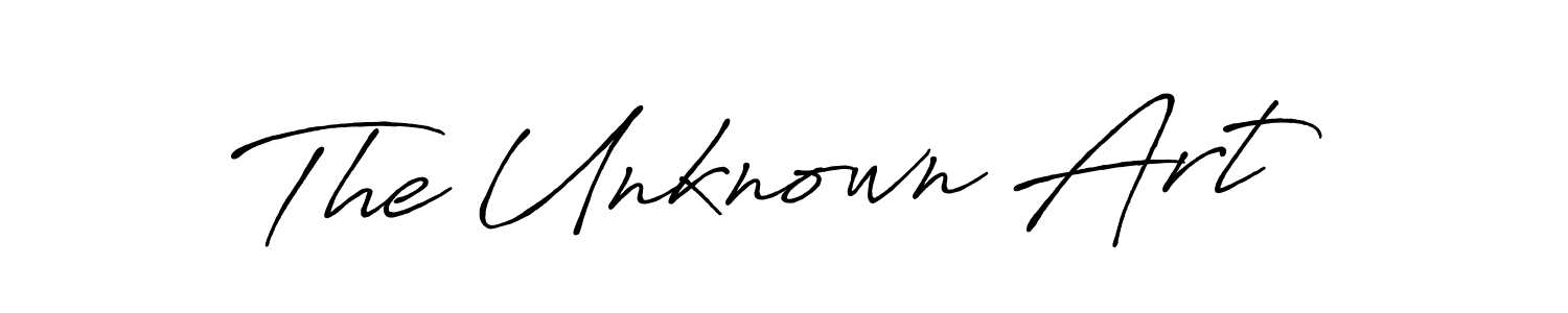 Also we have The Unknown Art name is the best signature style. Create professional handwritten signature collection using Antro_Vectra_Bolder autograph style. The Unknown Art signature style 7 images and pictures png