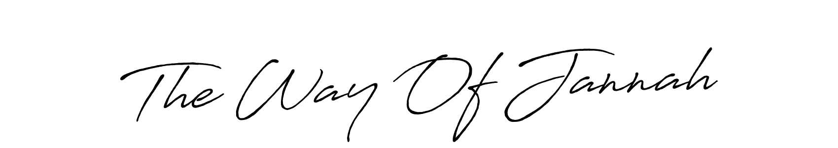 The Way Of Jannah stylish signature style. Best Handwritten Sign (Antro_Vectra_Bolder) for my name. Handwritten Signature Collection Ideas for my name The Way Of Jannah. The Way Of Jannah signature style 7 images and pictures png
