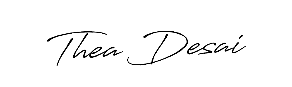 Antro_Vectra_Bolder is a professional signature style that is perfect for those who want to add a touch of class to their signature. It is also a great choice for those who want to make their signature more unique. Get Thea Desai name to fancy signature for free. Thea Desai signature style 7 images and pictures png