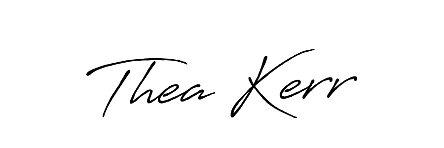 Create a beautiful signature design for name Thea Kerr. With this signature (Antro_Vectra_Bolder) fonts, you can make a handwritten signature for free. Thea Kerr signature style 7 images and pictures png