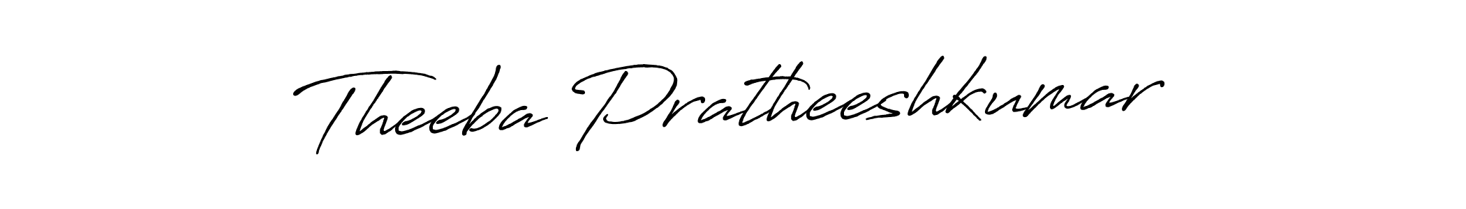 Create a beautiful signature design for name Theeba Pratheeshkumar. With this signature (Antro_Vectra_Bolder) fonts, you can make a handwritten signature for free. Theeba Pratheeshkumar signature style 7 images and pictures png