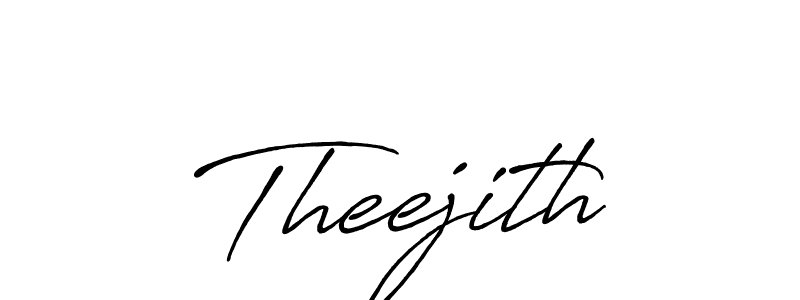 Use a signature maker to create a handwritten signature online. With this signature software, you can design (Antro_Vectra_Bolder) your own signature for name Theejith. Theejith signature style 7 images and pictures png