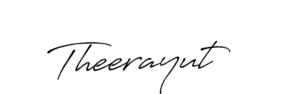 Create a beautiful signature design for name Theerayut. With this signature (Antro_Vectra_Bolder) fonts, you can make a handwritten signature for free. Theerayut signature style 7 images and pictures png