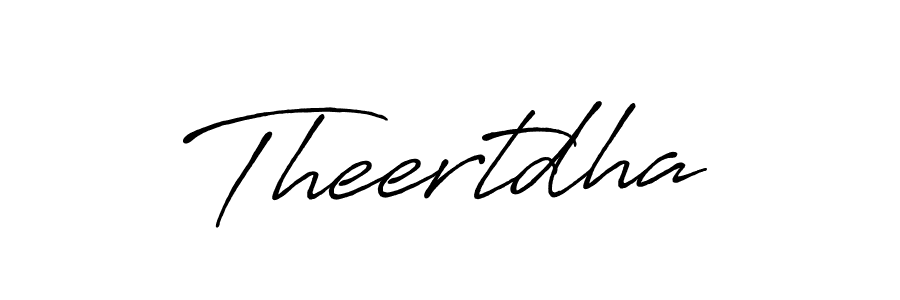 Design your own signature with our free online signature maker. With this signature software, you can create a handwritten (Antro_Vectra_Bolder) signature for name Theertdha. Theertdha signature style 7 images and pictures png