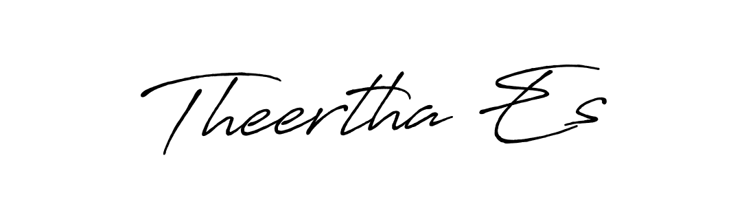 How to make Theertha Es signature? Antro_Vectra_Bolder is a professional autograph style. Create handwritten signature for Theertha Es name. Theertha Es signature style 7 images and pictures png