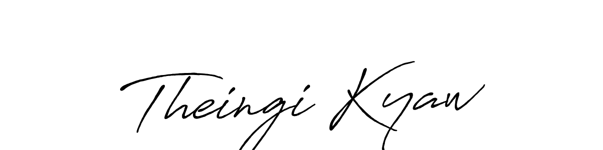 Design your own signature with our free online signature maker. With this signature software, you can create a handwritten (Antro_Vectra_Bolder) signature for name Theingi Kyaw. Theingi Kyaw signature style 7 images and pictures png
