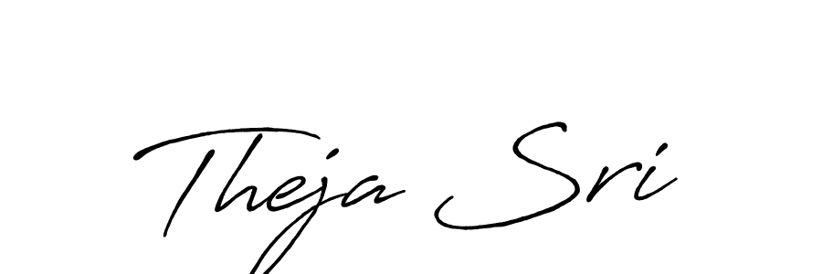 You should practise on your own different ways (Antro_Vectra_Bolder) to write your name (Theja Sri) in signature. don't let someone else do it for you. Theja Sri signature style 7 images and pictures png