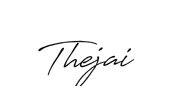 You should practise on your own different ways (Antro_Vectra_Bolder) to write your name (Thejai) in signature. don't let someone else do it for you. Thejai signature style 7 images and pictures png