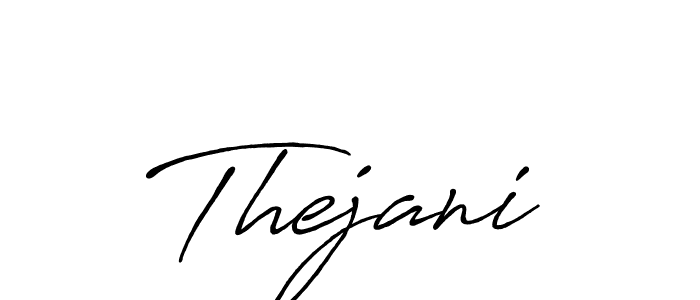 Create a beautiful signature design for name Thejani. With this signature (Antro_Vectra_Bolder) fonts, you can make a handwritten signature for free. Thejani signature style 7 images and pictures png