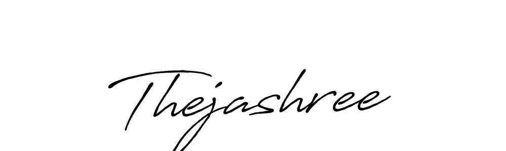 You should practise on your own different ways (Antro_Vectra_Bolder) to write your name (Thejashree) in signature. don't let someone else do it for you. Thejashree signature style 7 images and pictures png